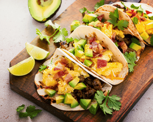 Green Mole Breakfast Tacos