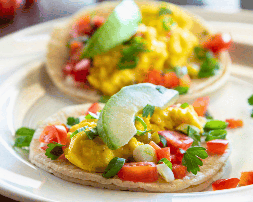 Green Mole Breakfast Tacos