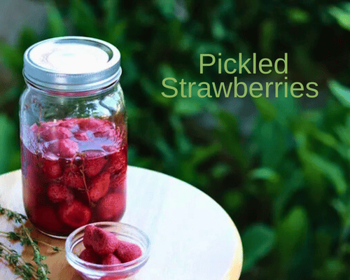 Recipe for Quick Pickled Strawberries,Strawberries